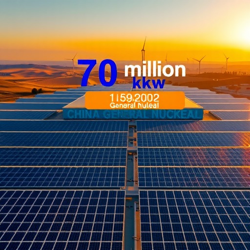 中广核国内新能源在运装机容量突破7000万千瓦