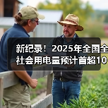 新纪录!2025年全国全社会用电量预计首超10万亿千瓦时(图1) 新纪录!2025年全国全社会用电量预计首超10万亿千瓦时(图1)