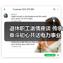 退休职工温情座谈 传承奋斗初心共话电力事业(图1) 退休职工温情座谈 传承奋斗初心共话电力事业(图1)