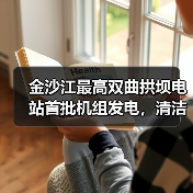 金沙江最高双曲拱坝电站首批机组发电，清洁电能助力能源转型（图1）